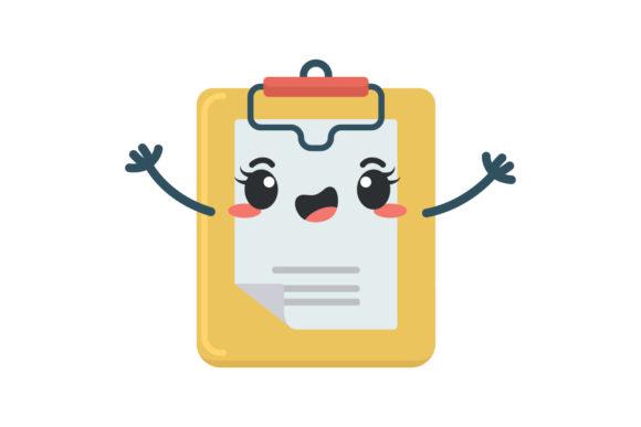 Back to School Notebook Kawaii Vector Graphics