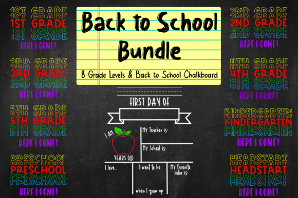 Back to School Shirt and Chalkboard Graphics & Crafts