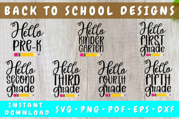Back to School SVG Bundle - 7 Designs