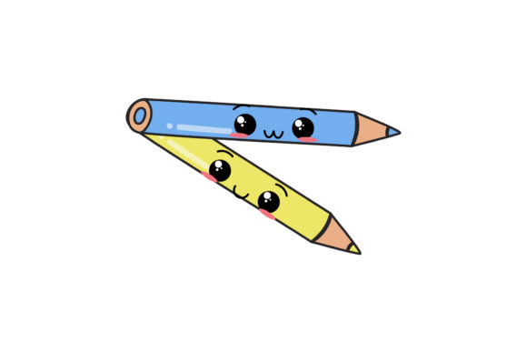 Cute Pencil Back to School Kawaii Graphics