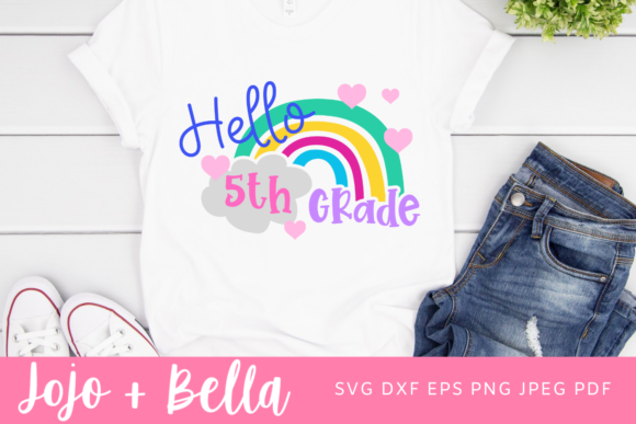 Hello 5th Grade Svg, Back to School Svg