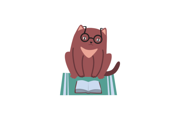 Teacher School Cat SVG Graphics & Illustrations Review
