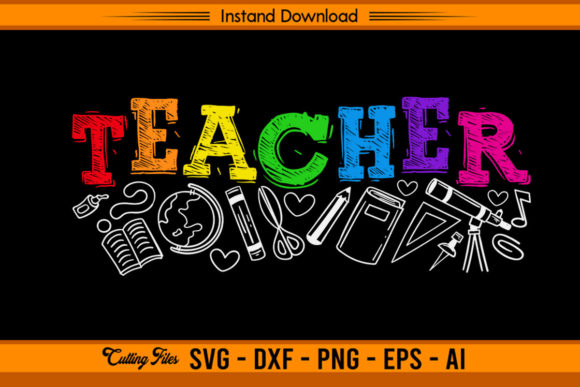 Teacher Vintage Color Back to School Graphics